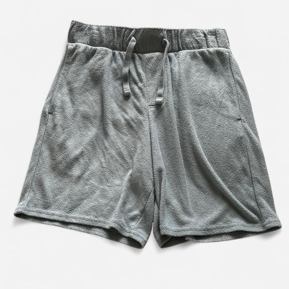 gilly hicks grey & blue terry cloth soft drawstring relaxed lounge shorts xxs - Picture 4 of 6